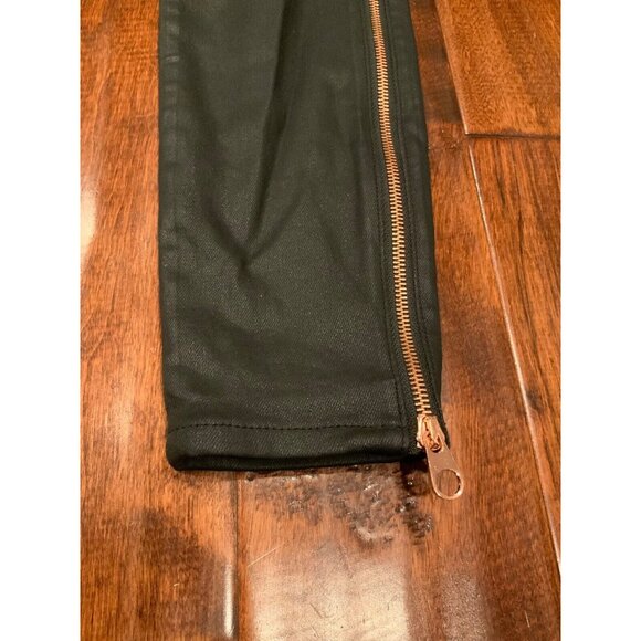 Ted Baker Black Coated "Modey" Side Zip Skinny Jeans, Size 26 - Picture 4 of 7